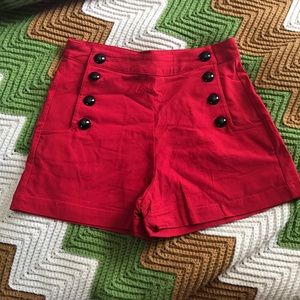 Voodoo Vixen red sailor shorts